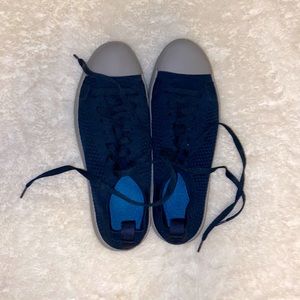 Navy blue and grey tennis shoes from Hush Puppies